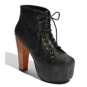 JEFFREY CAMPBELL LITA Black Platform Boots